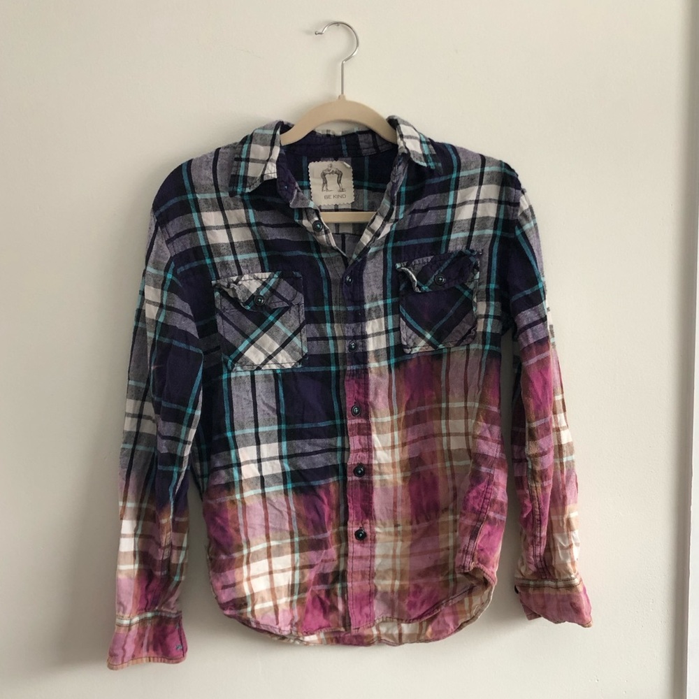 Ombré bleached flannel